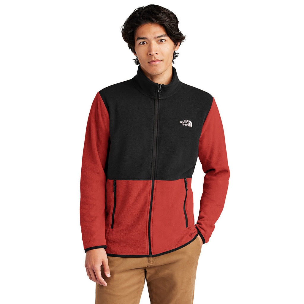 The North Face Men's Rage Red/TNF Black Glacier Full-Zip Fleece Jacket