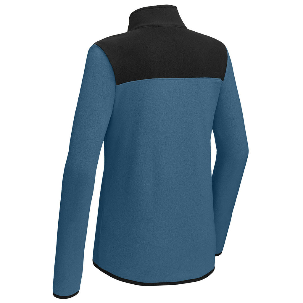 The North Face Women's Shady Blue/TNF Black Glacier 1/4-Zip Fleece