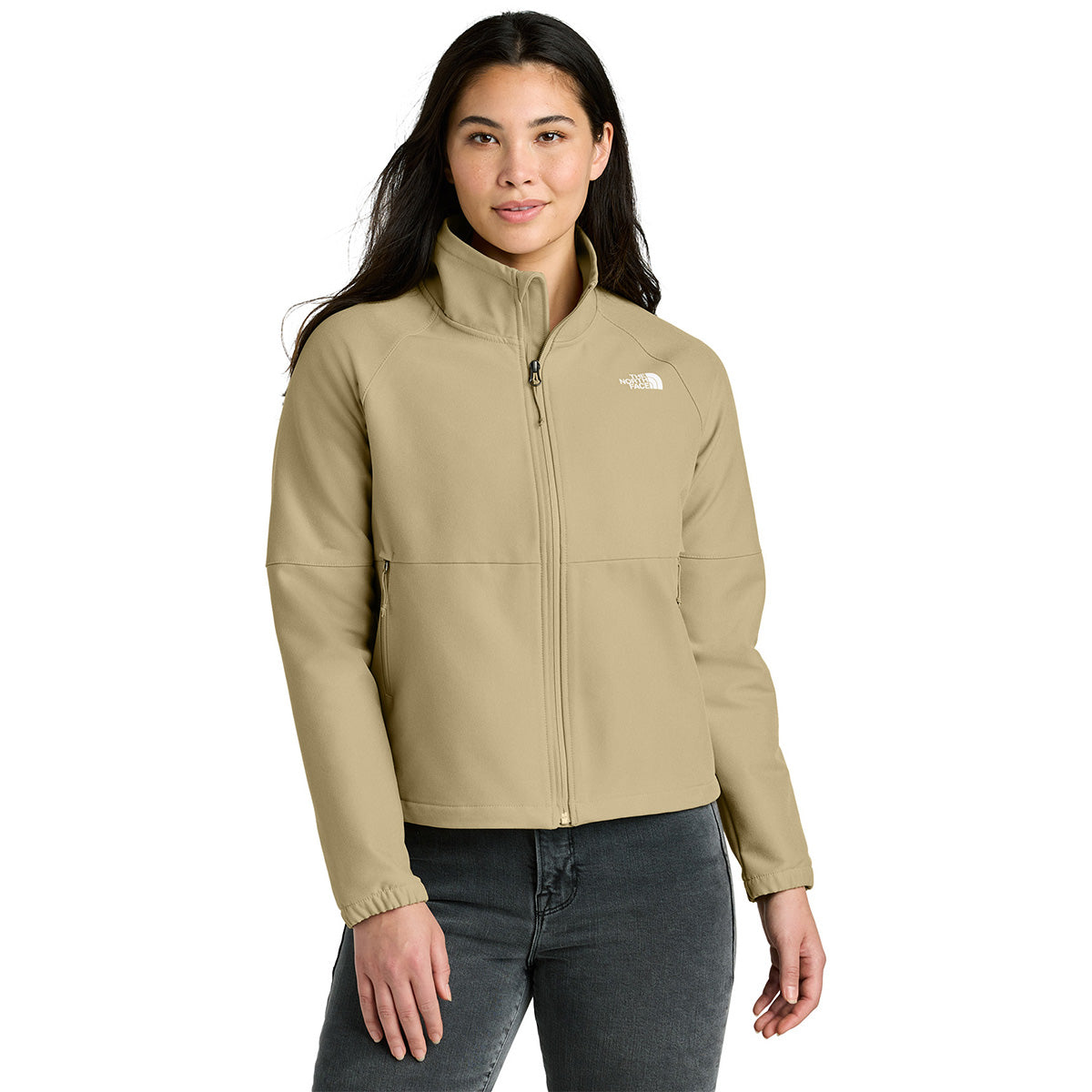 The North Face Women's Khaki Stone Dark Heather Barr Lake Softshell Jacket
